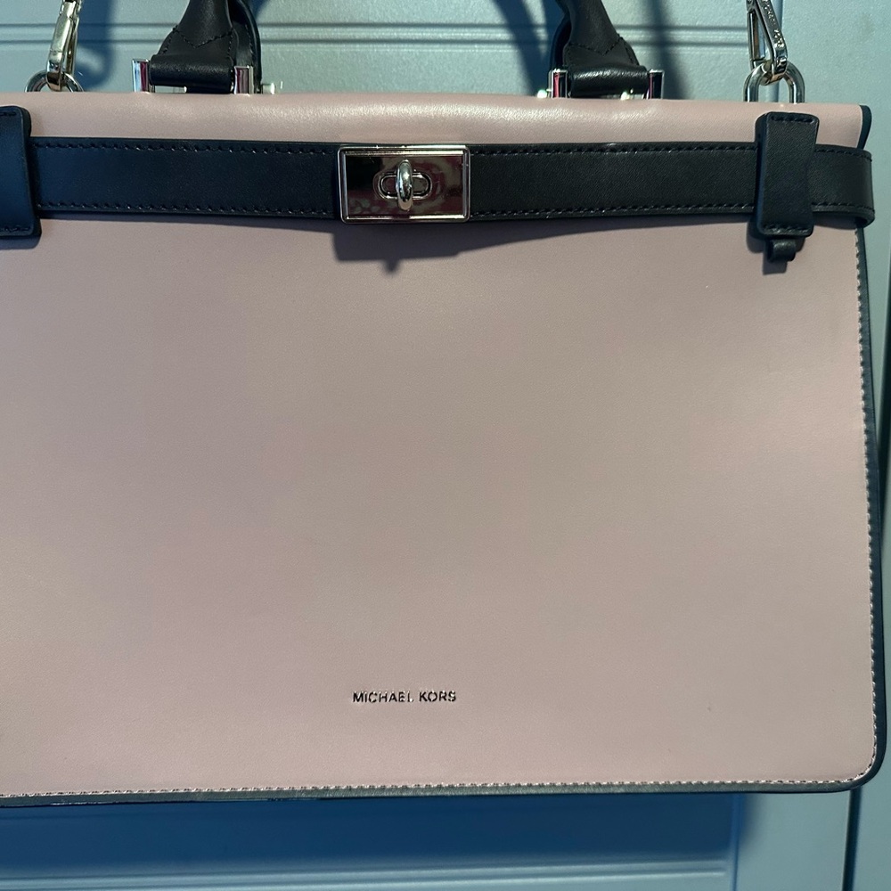 Michael Kors Tatiana Medium Leather Satchel- Turffle/Mushroom NWOT MSRP: $398.00 - Picture 6 of 15